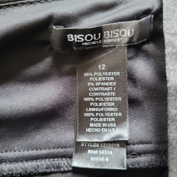 Bisou Bisou Black Satin Formal Dress Size Women's 12 NEW with Tags - Picture 12 of 13